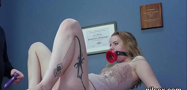  Frisky cutie is brought in ass hole asylum for harsh therapy